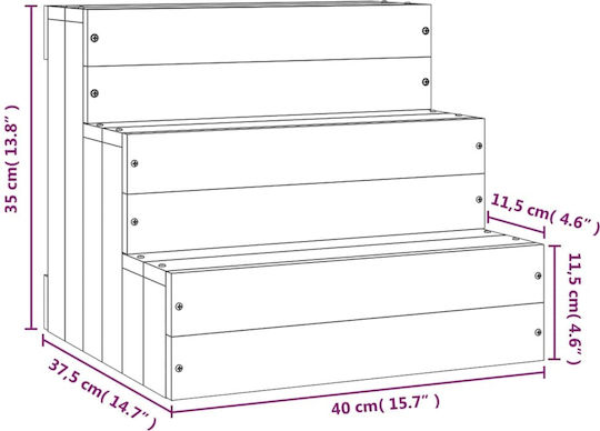 vidaXL Car Steps for Dog Brown