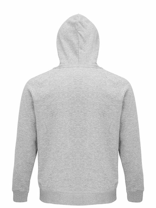 Hoodie Unisex, Organic " One Piece Ace Card ", Grey Melange