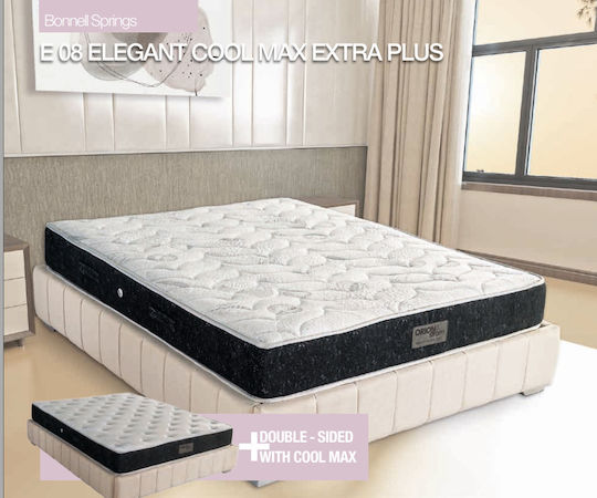 Orion Strom E08 Elegant Cool Max Extra Plus Μονό Ορθοπεδικό Στρώμα Διπλής Όψης 90x200x24cm με Ελατήρια