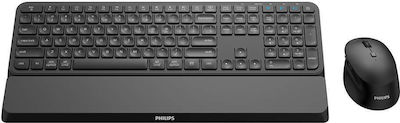 Philips SPT6607 Kabellos Tastatur & Maus Set Schwarz