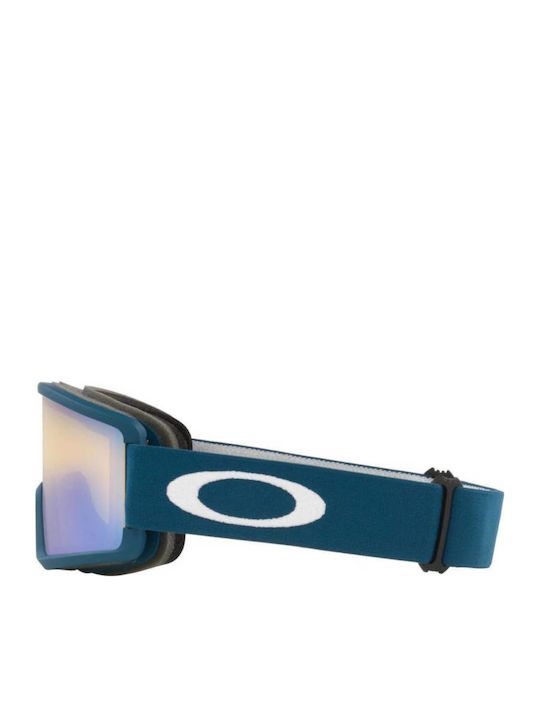 Oakley Target Line Ski & Snowboard Goggles Kids Turquoise with Lens in Blue Color
