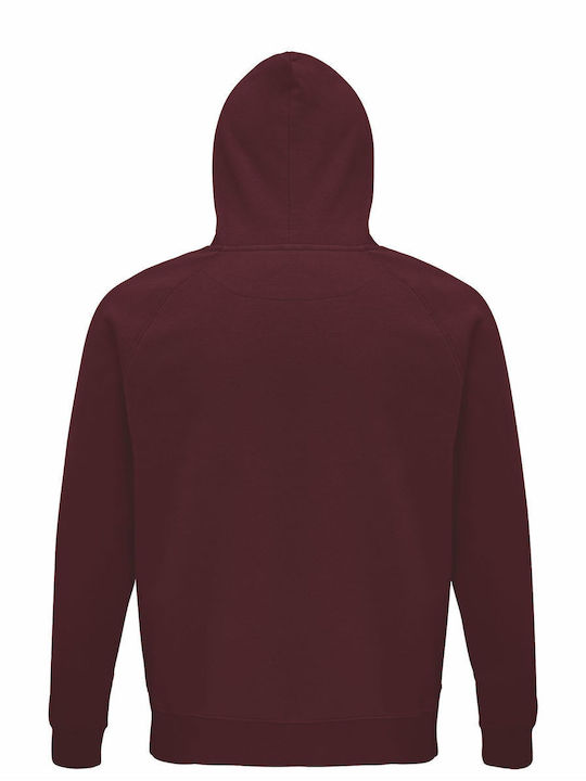 Hoodie Unisex Organic " BELIEVE, TED LASSO " Burgundy