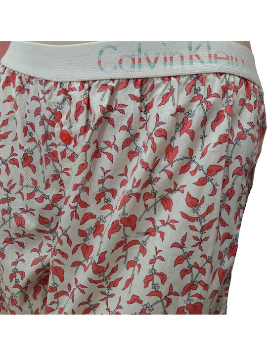 Calvin Klein Χειμερινό Βαμβακερό Γυναικείο Παντελόνι Πιτζάμας Peach