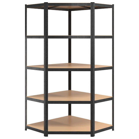 vidaXL Γωνιακή Ραφιέρα Dexion Γαλβανιζέ 90x90x180εκ. με 5 Ράφια Συνολικής Αντοχής 875kg