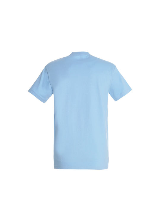 T-shirt Unisex " Snowboarding in the Mountains " Sky blue