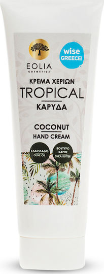 Eolia Cosmetics Tropical Moisturizing Hand Cream for Chapped Hands Coconut 75ml