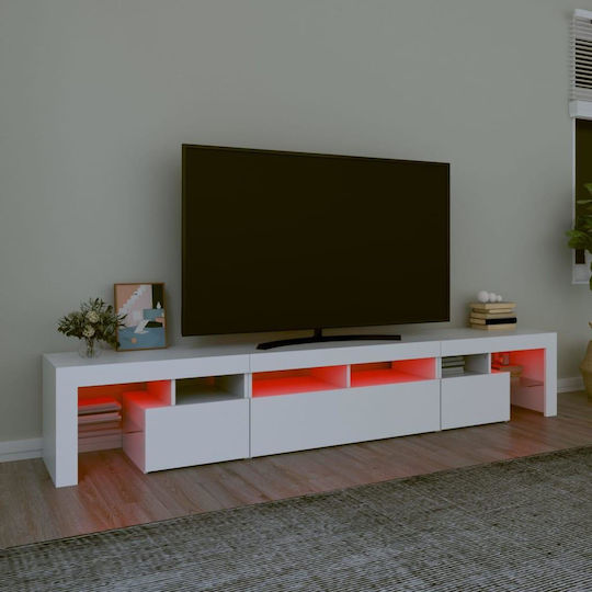Stand TV cu Iluminare LED Alb L230xA36.5xÎ40cm