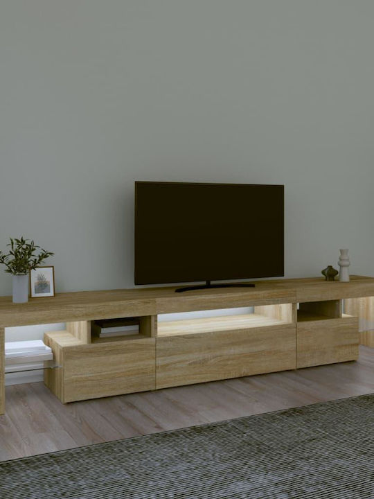 TV-Ständer mit LED-Beleuchtung Sonoma Eiche M215xT36.5xH40cm