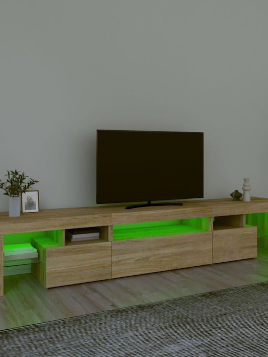 TV-Ständer mit LED-Beleuchtung Sonoma Eiche M215xT36.5xH40cm