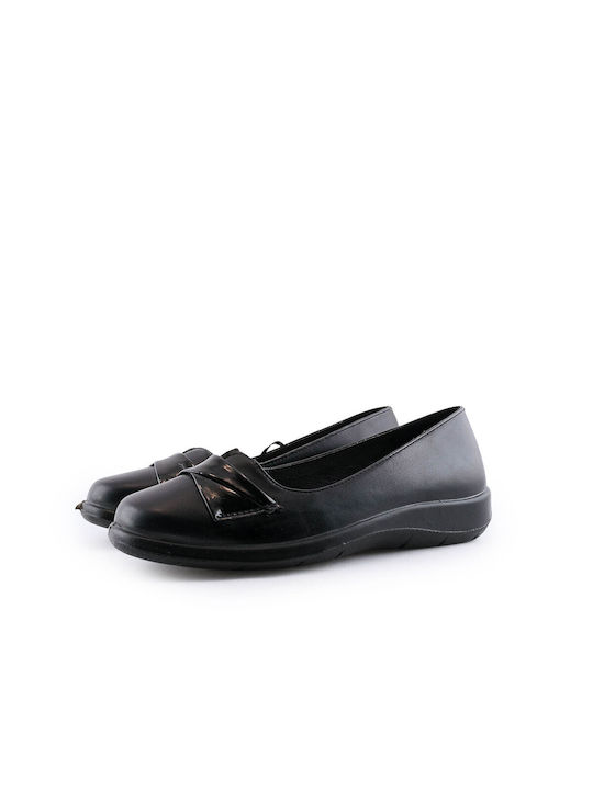 B-Soft Leather Women's Moccasins in Black Color