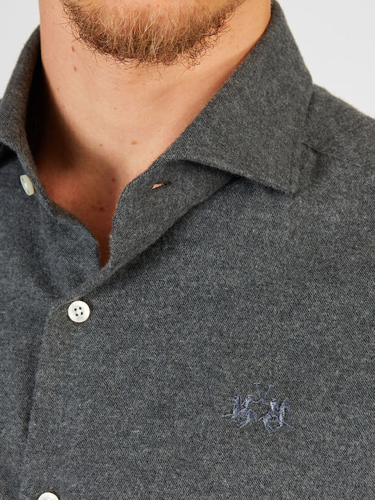 Дълъг ръкав Риза Dark Heather Grey