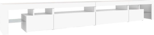 TV Stand with LED Lighting White 290x36.5x40cm