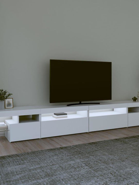 TV-Ständer mit LED-Beleuchtung Weiß M290xT36.5xH40cm