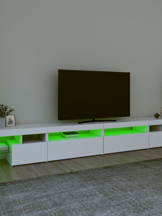 TV-Ständer mit LED-Beleuchtung Weiß M290xT36.5xH40cm