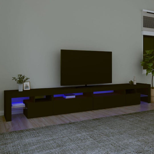 Έπιπλο Τηλεόρασης με Φωτισμό LED Μαύρο Μ290xΠ36.5xΥ40cm