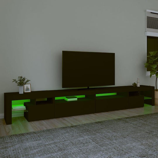 Έπιπλο Τηλεόρασης με Φωτισμό LED Μαύρο Μ290xΠ36.5xΥ40cm