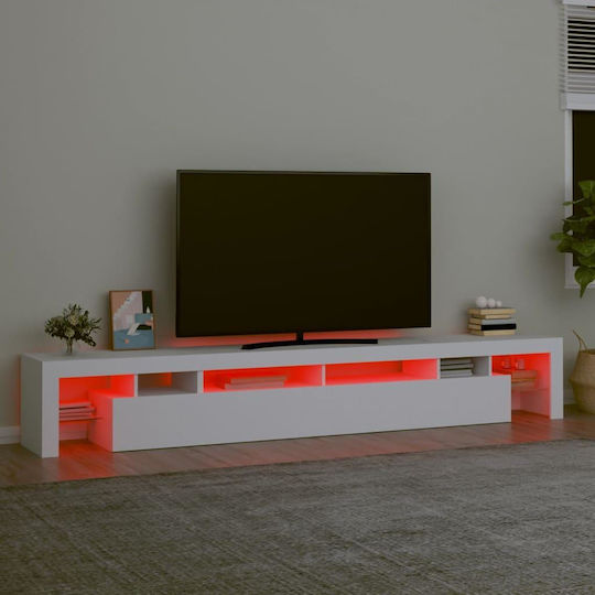 Έπιπλο Τηλεόρασης με Φωτισμό LED Λευκό Μ260xΠ36.5xΥ40cm