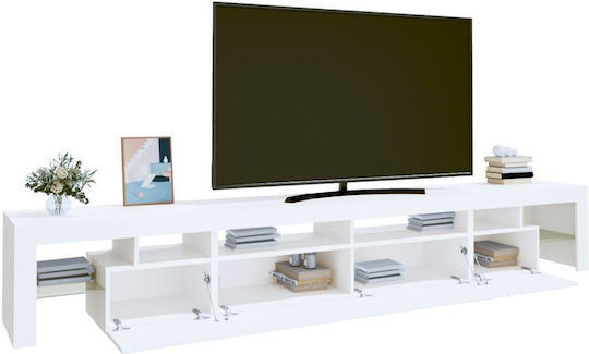 Έπιπλο Τηλεόρασης με Φωτισμό LED Λευκό Μ260xΠ36.5xΥ40cm
