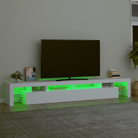 Έπιπλο Τηλεόρασης με Φωτισμό LED Λευκό Μ260xΠ36.5xΥ40cm