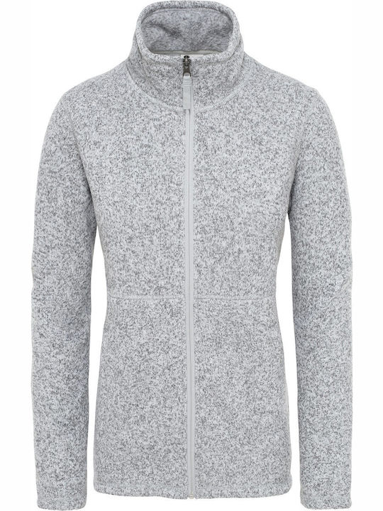 Crescent Women's Cardigan with Zipper Gray