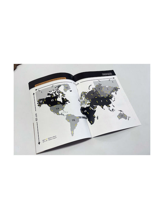 Decorative Wall Decor made of Wooden World Map 115x65cm 1pcs