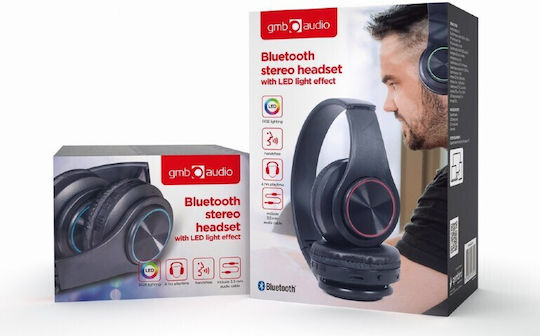 Gembird BHP-LED-01 Wireless / Wired On Ear Headphones with 4 hours of Operation Black