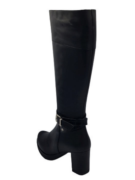 Anatomic Leather Women's Boots with Zipper Leury5 Black LEURY5