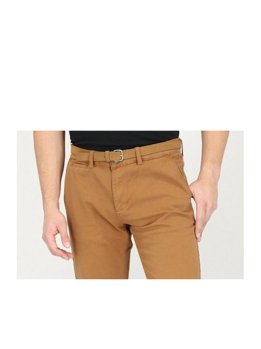 Volcano R-PARKS Men's Chino Trousers with Belt - Beige