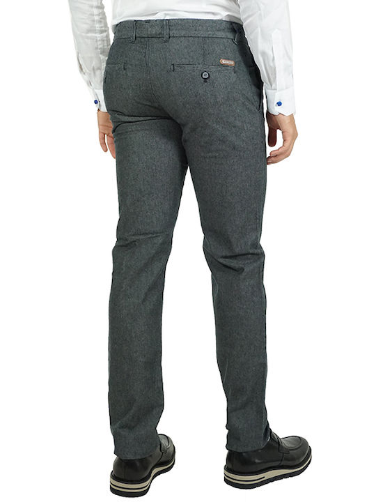 Artisti Italiani Ανδρικό Βαμβακερό Παντελόνι Γκρι Slim Fit (25595/09-1) (98% Βαμβάκι, 2% Ελαστάνη)