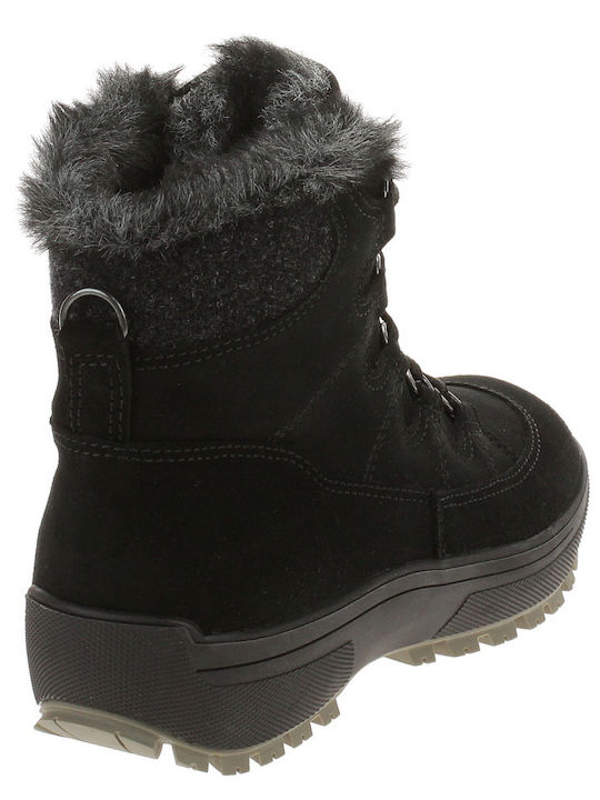 Venere Wildleder Damenstiefel Schwarz