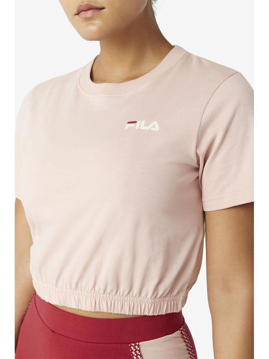 Felicity Women's Summer Crop Top Cotton Short Sleeve Pink