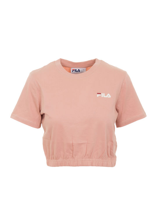 Felicity Women's Summer Crop Top Cotton Short Sleeve Pink