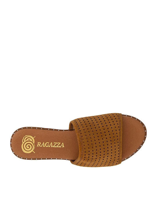 Sandale Casual Damă de Piele Tabac