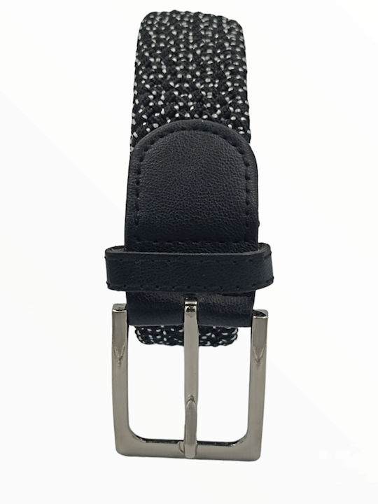 Herren Gürtel Gestrickt Schwarz