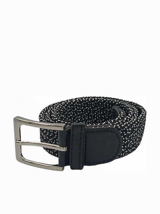 Herren Gürtel Gestrickt Schwarz