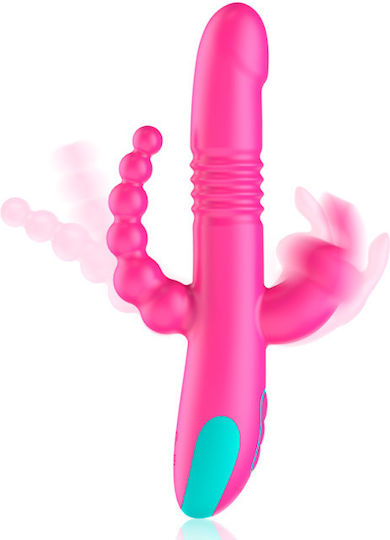 Dream Love Happy Loky Donald Vibrator G-Punkt mit Fernsteuerung dreifache Stimulation 24,5cm Fuchsien