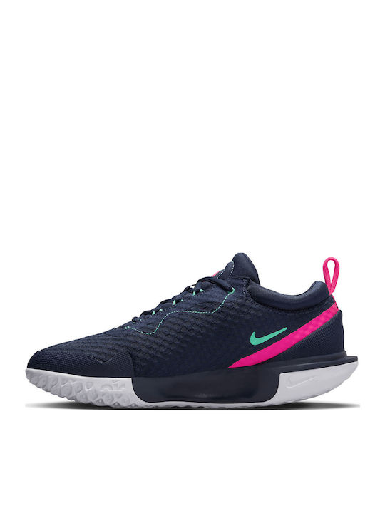 Nike Zoom Pro Ανδρικά Παπούτσια Τένις για Σκληρά Γήπεδα Obsidian / Hyper Pink / Green Glow / White