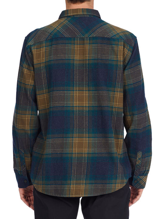 Coastline Long-sleeved Flannel Shirt Checked Real Teal