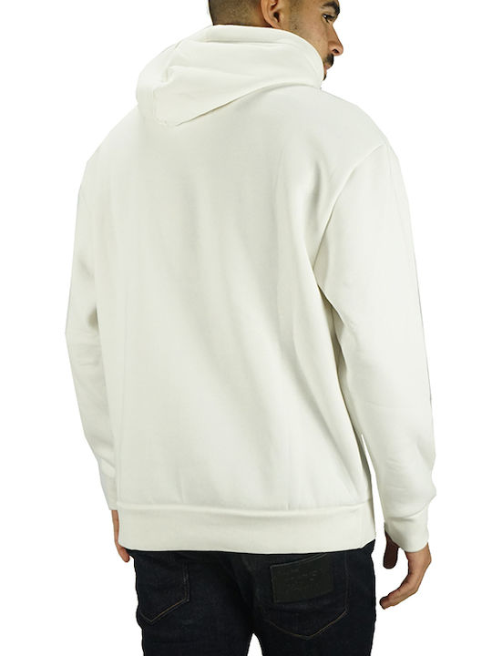 Beverly Hills Polo Club BH011 Men's Sweatshirt with Hood and Pockets White BH-011