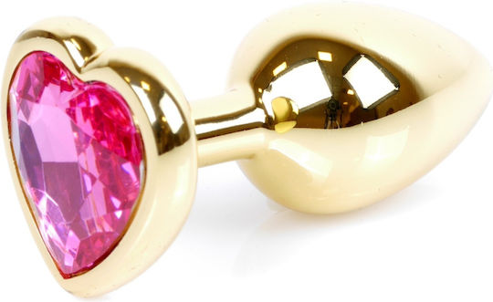 Boss Of Toys Dop Anal Inimă de aur Fuchsia 7cm