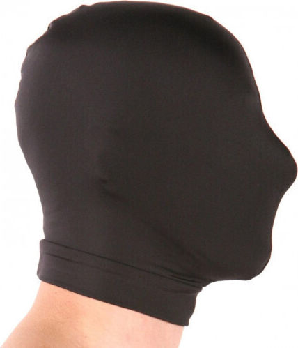 Naughty Toys BDSM Mask Spandex Hood With No Holes Black