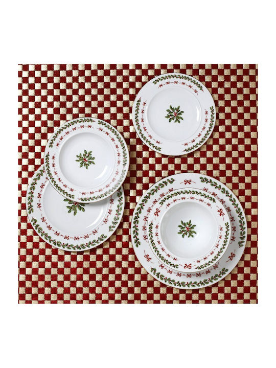 Cryspo Trio Set Christmas Dinnerware Porcelain White 20pcs