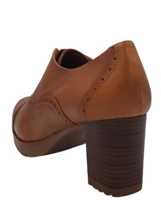 Leury13 Leder Damen Oxford-Stiefeletten Tabac Braun
