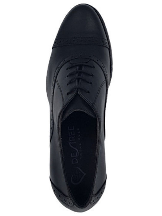 Leury13 Leder Damen Oxford-Stiefeletten Schwarz