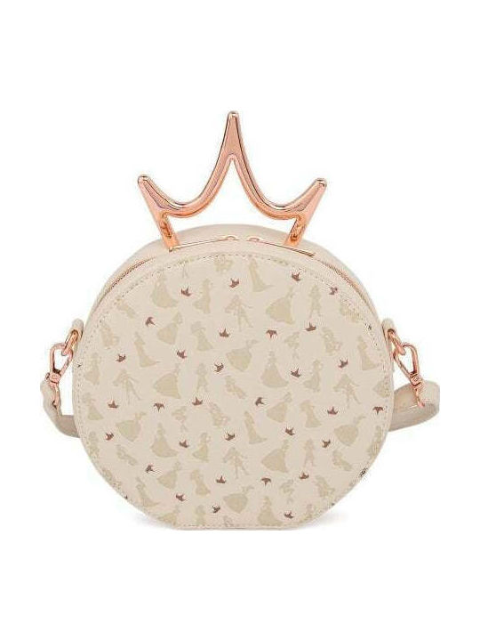 Loungefly Ultimate Princess Metal Crown Kinder Rucksack Umhängetasche Beige 19cmx6cmx20cmcm Loungefly Ultimate Princess Metal Crown Kinder Rucksack Umhängetasche Beige 19cmx6cmx20cmcm
