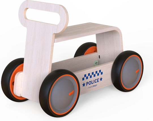 Mamatoyz DriveMe Wood Police Ride On για 10+ μηνών Καφέ