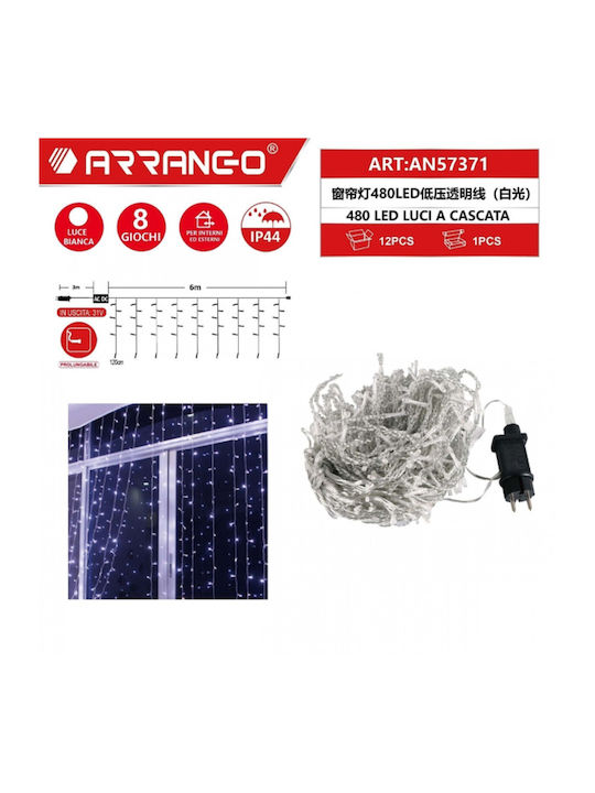 480 Lights LED 9m. Cold White type Curtain 1pcs