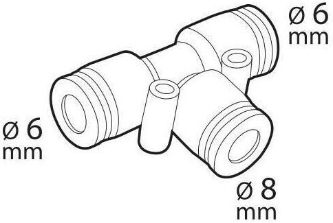 Lampa L9721.8 Connector Triple 6/8mm