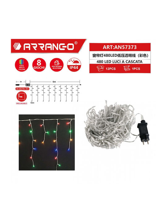 480 Λαμπάκια LED 9μ. RGB τύπου Κουρτίνα
