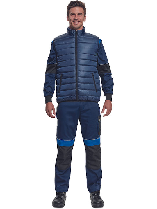 Cerva Max Neo Light Waterproof Men's Safety Vest Navy Blue